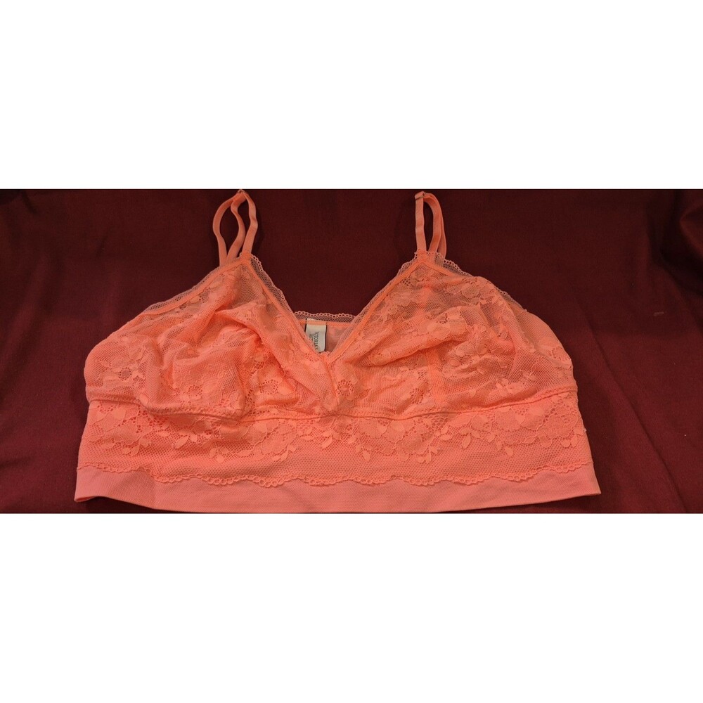 NWOT Victoria's Secret Size Large Camisole Bralette Bright Orange Coral New